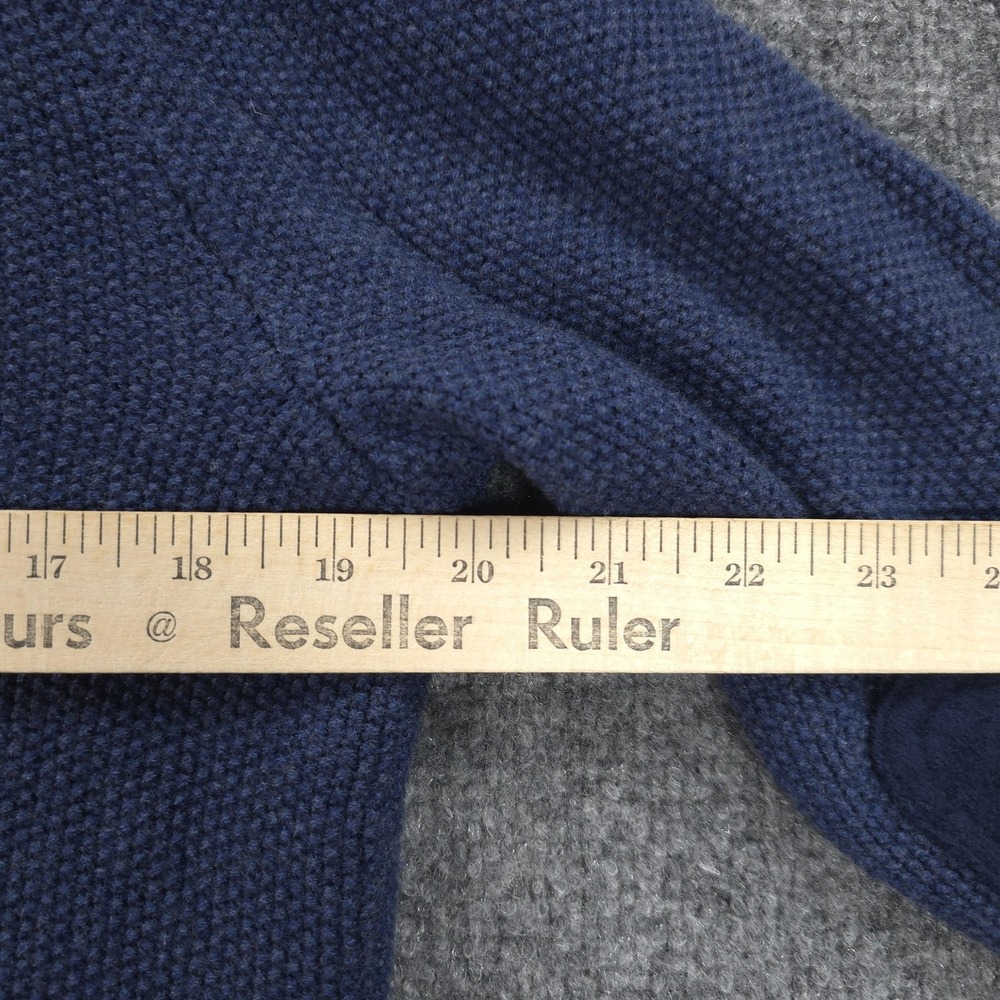 Vineyard Vines Sweater Mens Small Blue Merino Wool‎ 1/4 Zip Mock Neck Commando - Picture 8 of 11